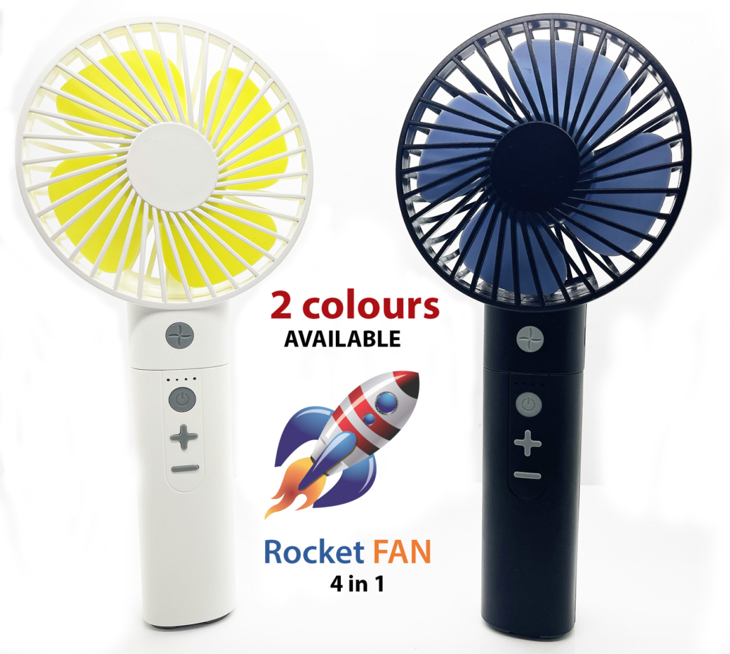 Rocket fan 4 in one portable bluetooh speaker fan